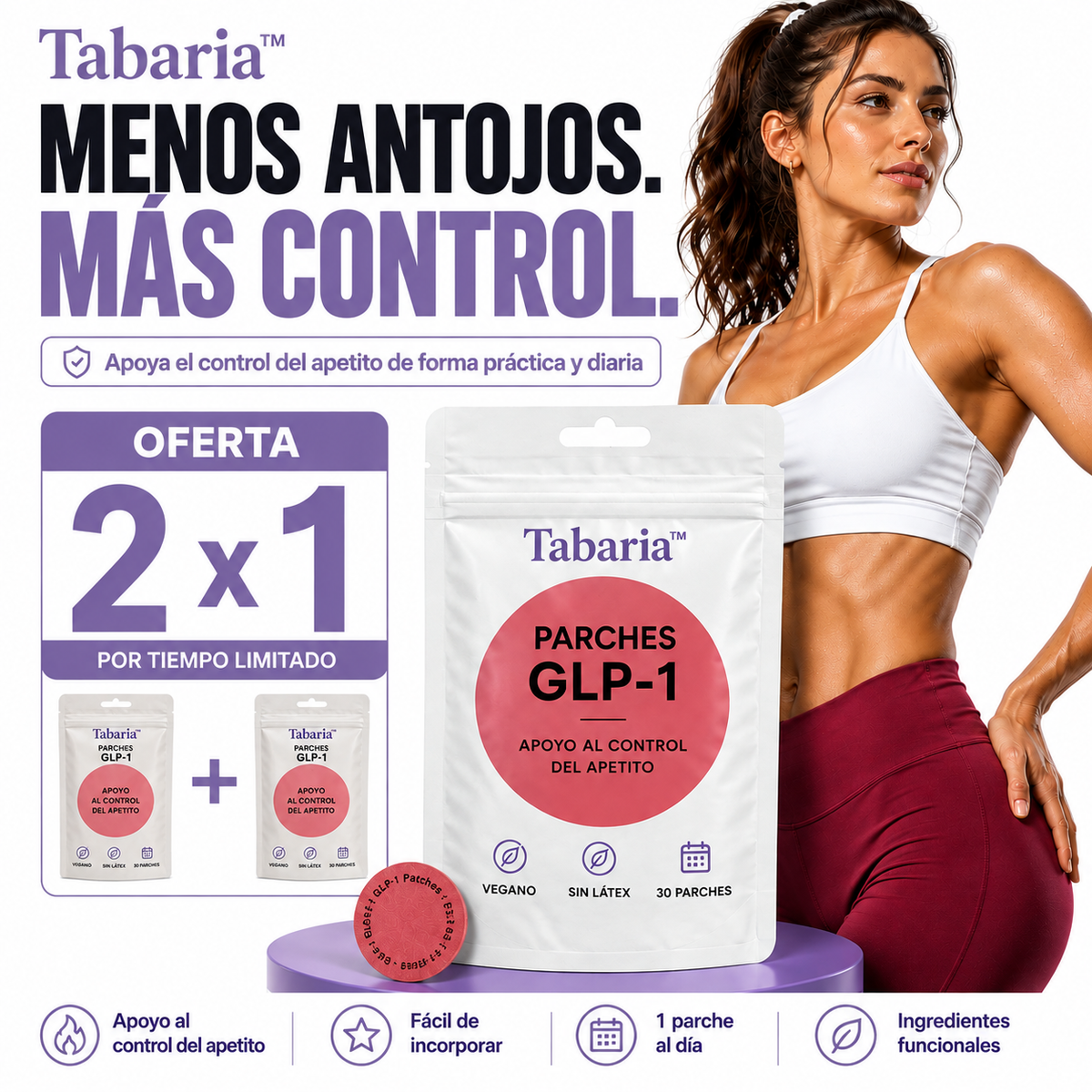 Tabaria™ PARCHES GLP-1 Controla tus antojos.