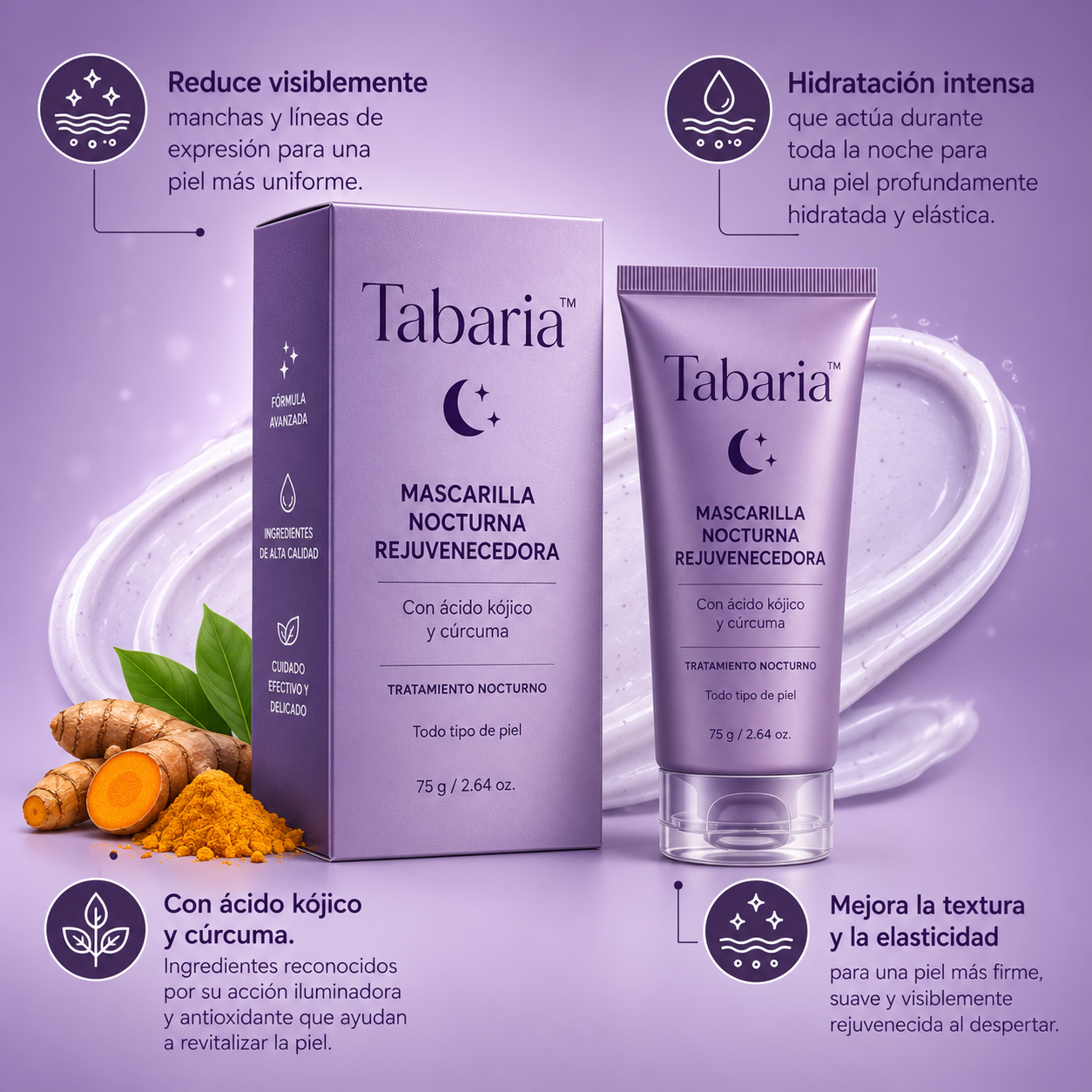 Tabaria™ Mascarilla Nocturna Rejuvenecedora