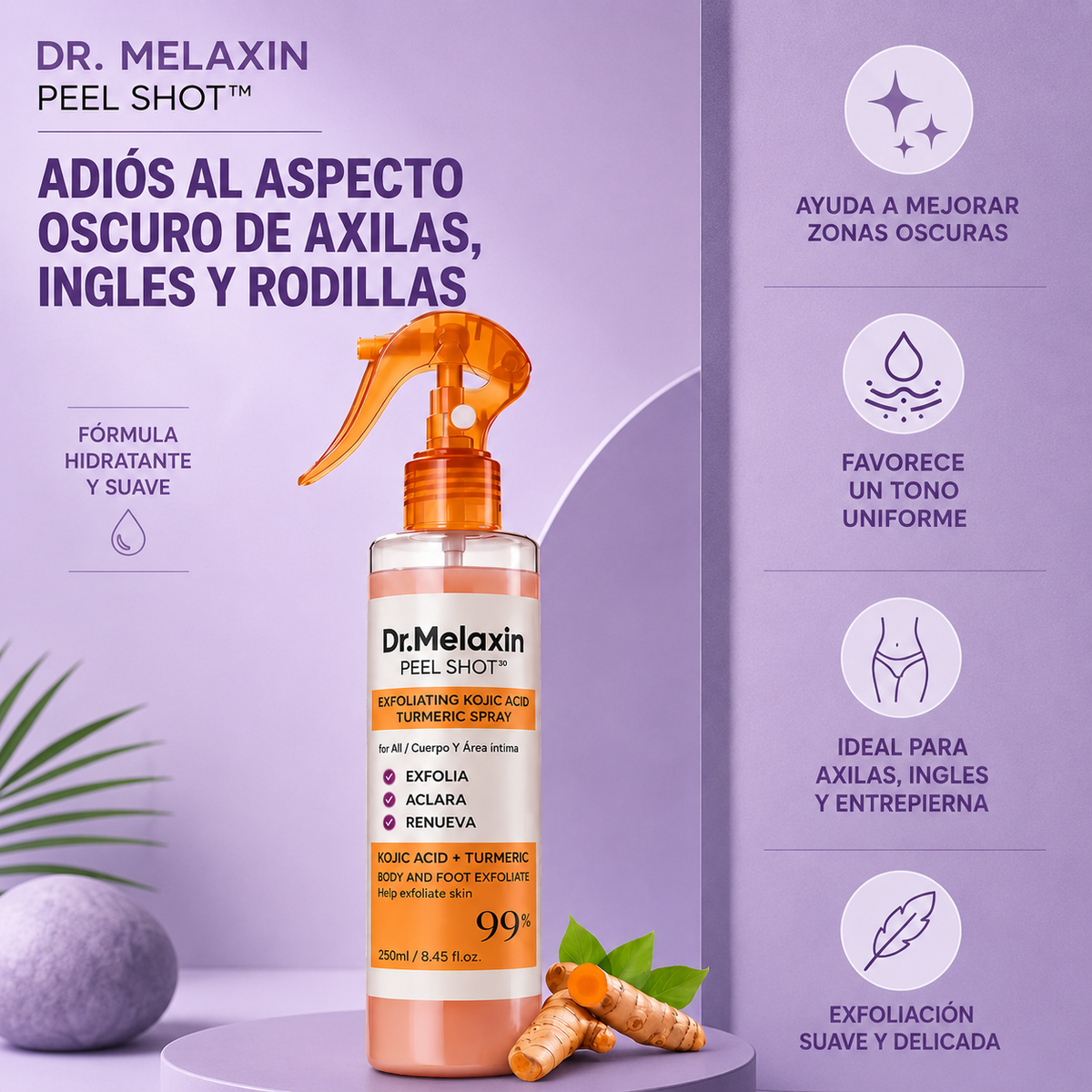 Spray Dr. Melaxin - Recupera la confianza de mostrar tu piel