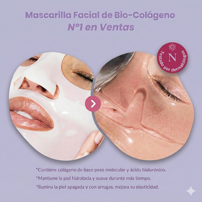 Mascarilla Facial Colageno-Lifting Visible en 20 Minutos