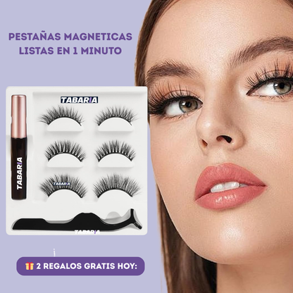 Pestañas mágneticas perfectas en 2 minutos.